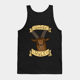 goats rule, ibex illustration. Tank Top